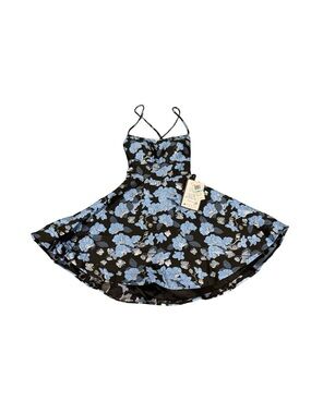 NWT B Darlin Blue and black floral party dress  Size 5/6 women's